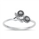 Dainty Sterling Silver 925 Sunflower Ring